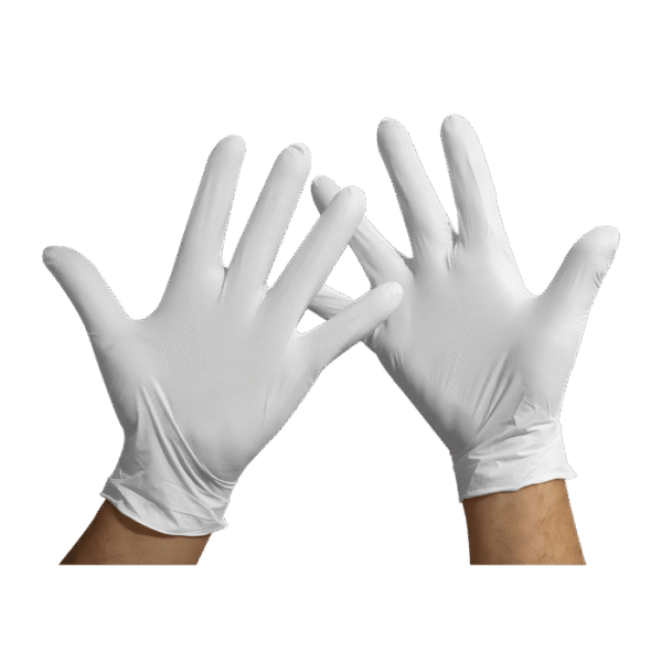 Gants d’examen en latex – Couleur blanche – Usage médical et professionnel