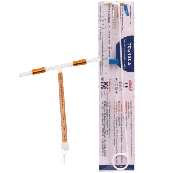 Stérilet en cuivre sans guide – Dispositif intra-utérin (DIU) stérile