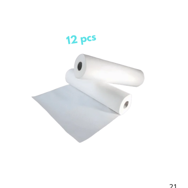 Drap d’examen en papier blanc carton de 12