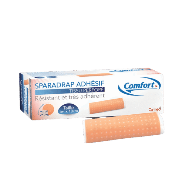 Sparadrap Adhésif Comfort en Tissu Perforé – 1m x 10cm