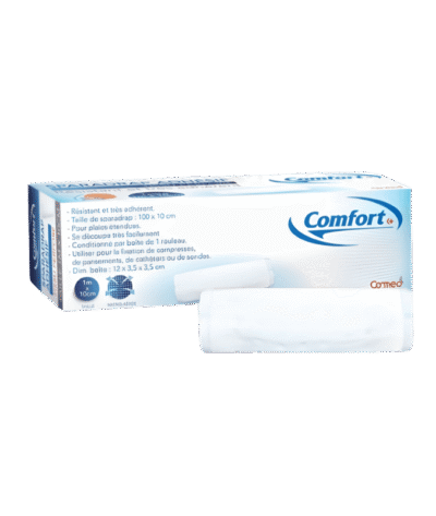 Sparadrap Adhésif Blanc Comfort – Tissu Perforé (1m x 10cm)