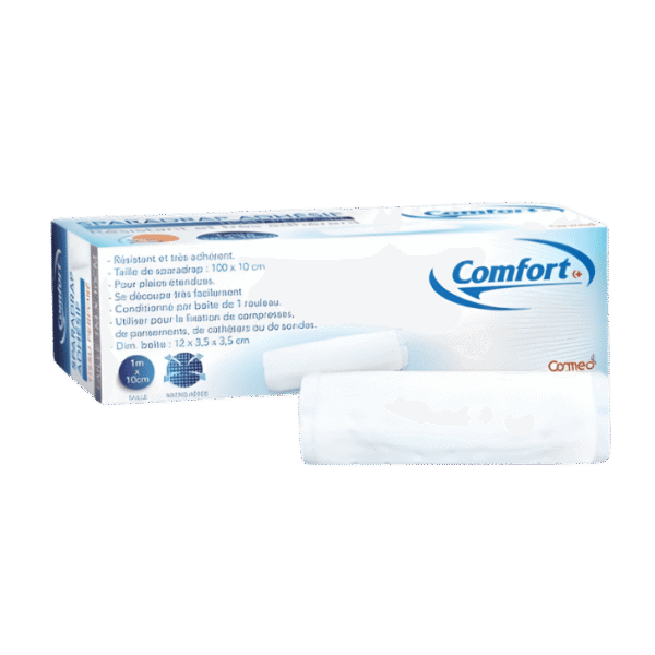 Sparadrap Adhésif Blanc Comfort – Tissu Perforé (1m x 10cm)