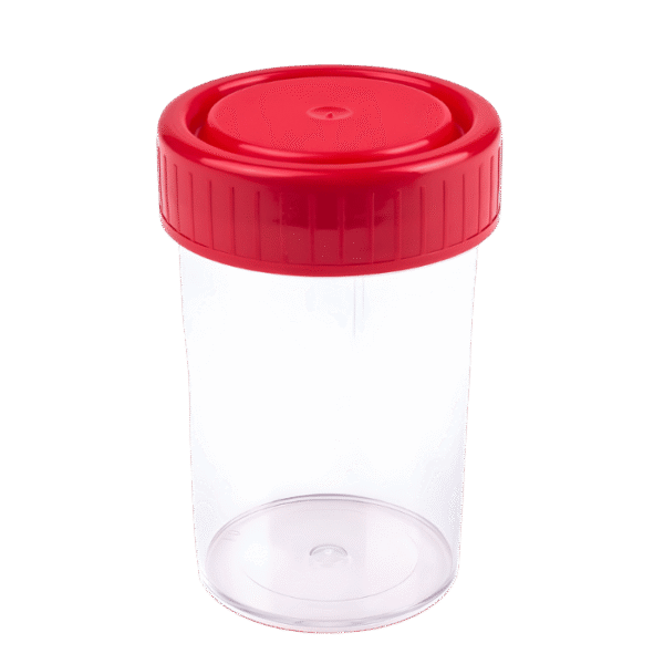 Flacon de Prélèvement ECBU Stérile – 60ml avec Bouchon à Vis