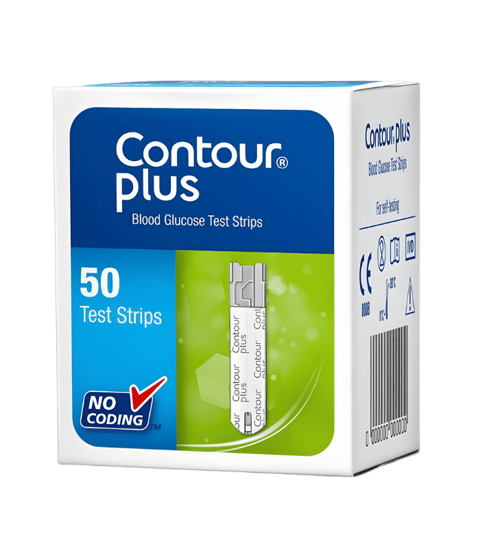 Bandelettes de Glycémie Contour Plus – Boîte de 50 Tests