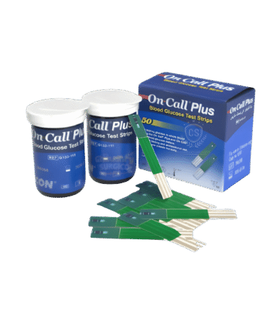 Bandelettes de Glycémie On Call Plus – Boîte de 50 Tests