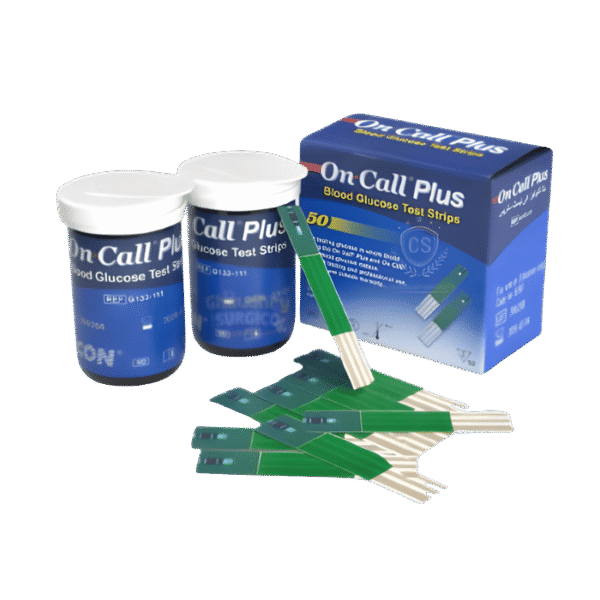 Bandelettes de Glycémie On Call Plus – Boîte de 50 Tests