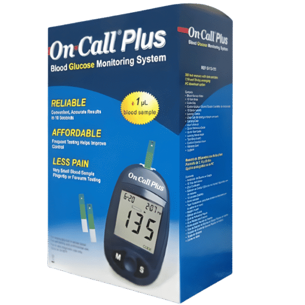 Lecteur de Glycémie On Call Plus – Kit Complet de Surveillance