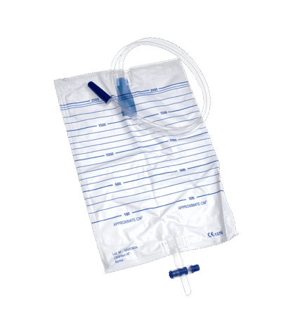 Poche à urine avec valve en T