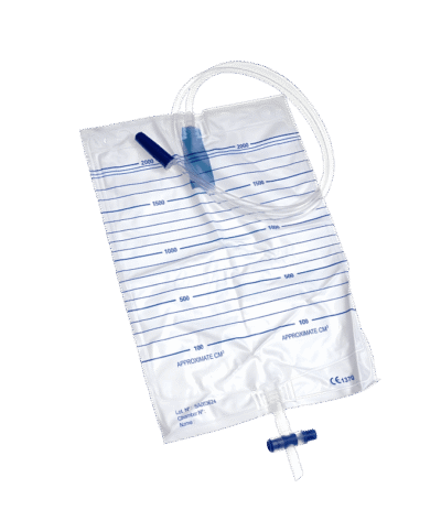 Poche à urine avec valve en T